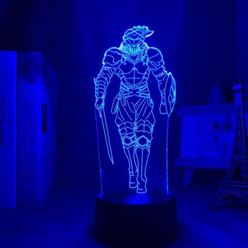 Anime Goblin Slayer Led Light for Bedroom Decor Night Light Kids Children Birthday Gift Manga Goblin Slayer 3d Lamp Bedside