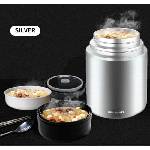 OWNPOWER 800ML/1000ML/1200ML Large Capacity Thermos Lunch Box Portable Stainless Steel Food Soup Containers Vacuum Flasks Mugs