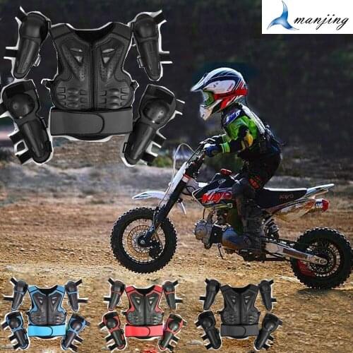 Universal Model 4-16 years Children Youths Motocross Dirt bike Balance Bike Body Protector Armor Jacket Racing Knee Elbow pads