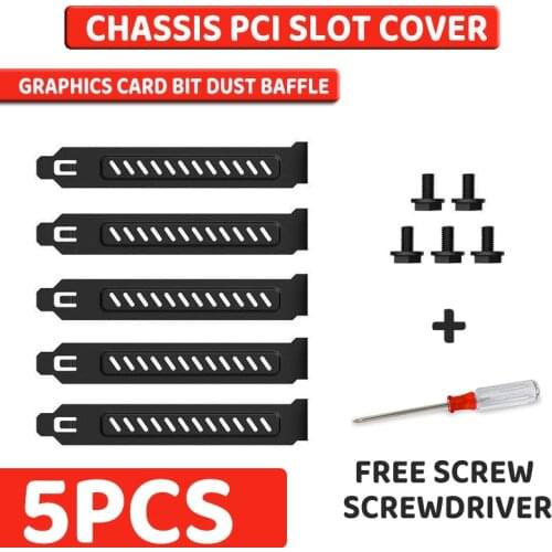 Vented PCI Slot Cover Ventilation Deflector PC Computer Case Chassis Bezel Dust Filter Blanking Plate Shell Baffle with Screw