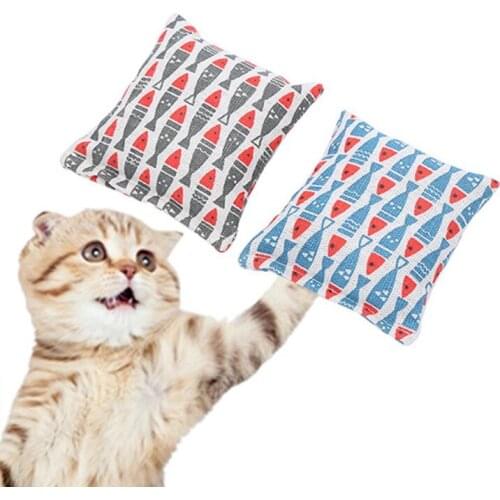 Pet Cat Chewing Toys Cat Playing Interaction Squeak Toy Bite Resistant Japanese-Style Long Fish Pattern Chew Toy Pet Accessories