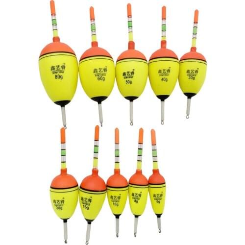 2pc/lot Floating 6g-80g Luminous Fishing Float EVA Buoyancy Boya Elastic Bobber Night Fishing Float Glow Stick Fishing Tackle