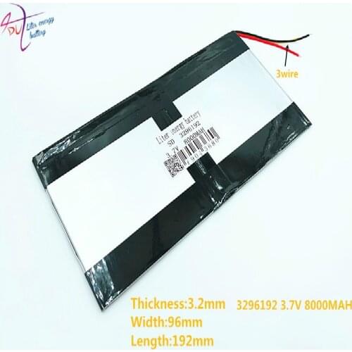 3296192 30100195 33595190 3 line 3.7v 8000mah For Teclast X98 Air 3g P98 3g Tablet Pc Battery 3 Wire X98 X98 Air P98 X98 P98hd