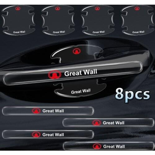 8pcs Car Door Handle Anti-Collision Sticker For Great Wall Hover H3 H5 M4 Poer Pao Voleex C30 Wingle 5 Florid Car Accessories