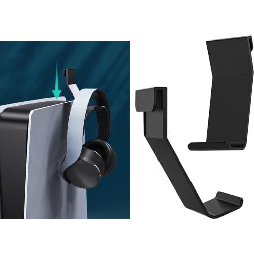 ABS Hanging Bracket Headset Storage Rack For PS5 Game Console Accessories, Black