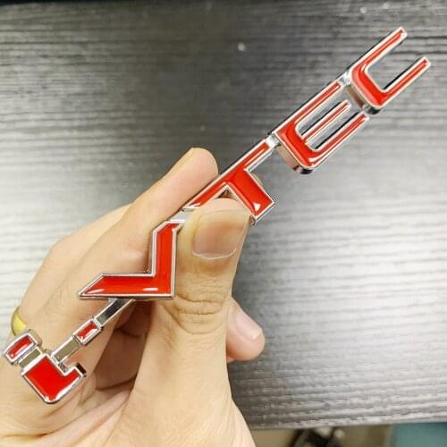 Auto car chrome i-VTEC IVTEC Emblem Badge Sticker red black metal vtec