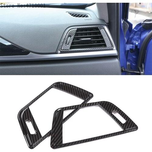 Carbon Fiber Car Front Side Air Conditioning Outlet Vent Frame Trim For BMW 3 4 Series F30 320i 316 328 GT 2013-2017