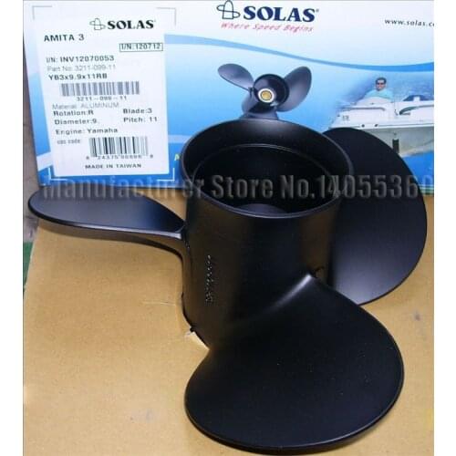Free Shipping Quality Aluminum Propeller 11inch for Yamaha 25-30hp outboard motors Model No.97/8X11(9.9x11)