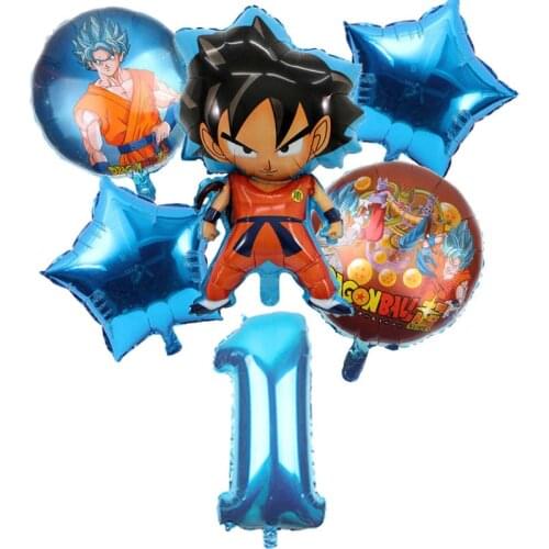 Bandai Dragon Ball Monkey King Theme Digital Childrens Toy Birthday Wedding Party Decoration Balloon Set Baby Shower Ballons
