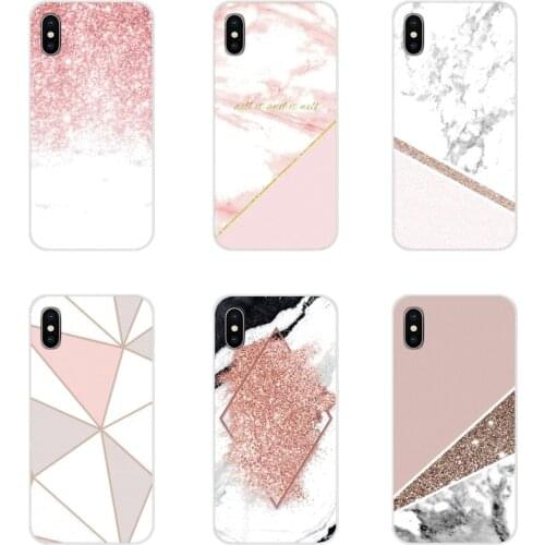 For Xiaomi Mi4 Mi5 Mi5S Mi6 Mi A1 A2 A3 5X 6X 8 CC 9 T Lite SE Pro Gold Pink Glitter Marble Accessories Phone Shell Covers