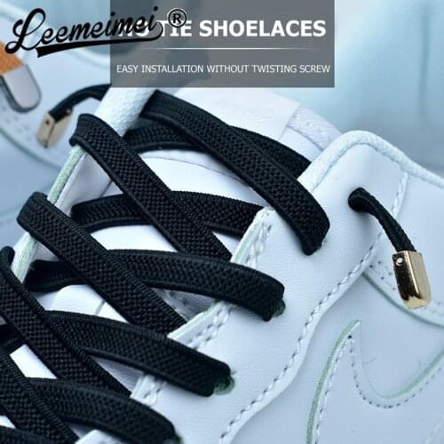 21 Colors Elastic Locking Shoelaces Round No Tie Shoe Laces Kids Adult Sneakers Shoelaces Quick Lazy Shoe Lace Shoestrings 1Pair