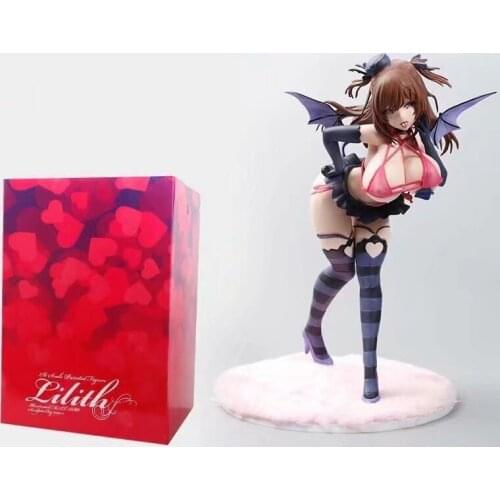 24cm Anime Native Pink Cat Mataro Lilith 1/6 Scale Action Figure Toy Mataro Lilith Girl Figurine Collection Model Doll Gift