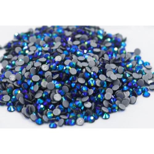 Emerald AB стразы SS6~SS30 Hotfix Rhinestones Iron On Flatback Glass Nail Art Rhinestone Crystal AB DIY Decorations