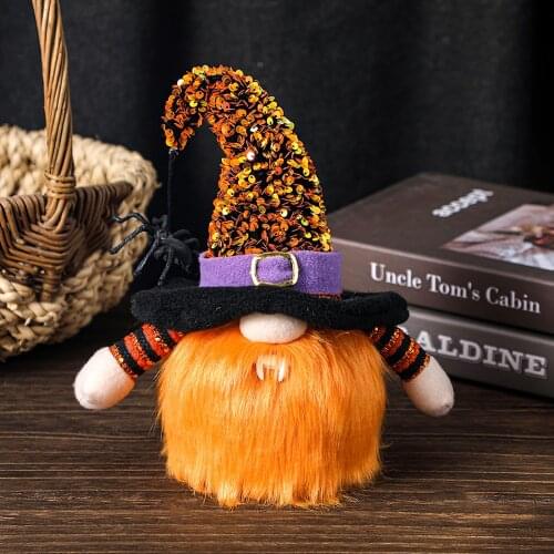 12in High Cute Halloween Luminous Gnome Doll Faceless Dwarf Vampire Doll Faceless Figurine Ornament For Party Christmas