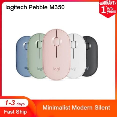 Logitech Pebble M350 Wireless Mouse Bluetooth 1000DPI 2.4GHz Silent Slim Tiny USB Receiver Fast Tracking Computer Laptop Tablet