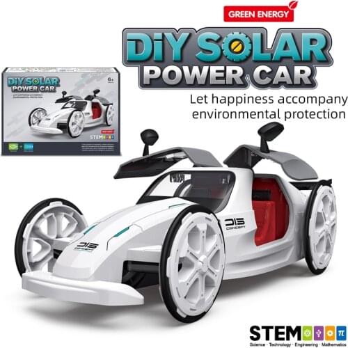 Solar Cars DIY Kit STEM Assembled Racing Solar System Robotics Educational Toys Robot Technology Energy for Kids Student Boys