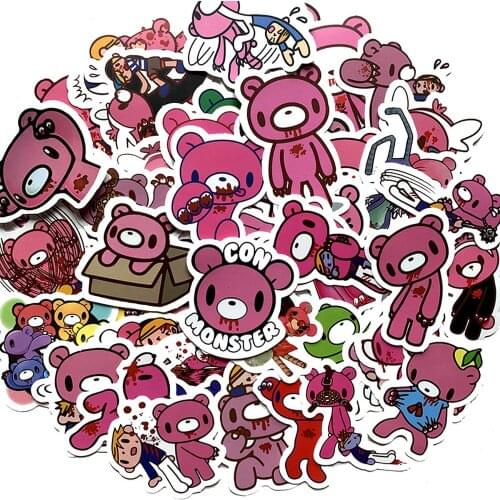 50PCS Angry Bears Stickers Anime Stickers For Laptop Luggage Motorcycle Phone Skateboard For Kids Pegatinas