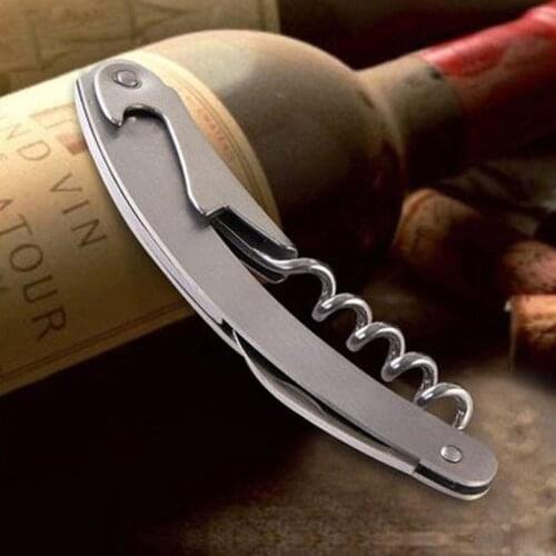 New Wine Opener Stainless Steel Portable Screw Corkscrew Wine Bottle Opener Kitchen Accessories Letter Opener Folding Knife
