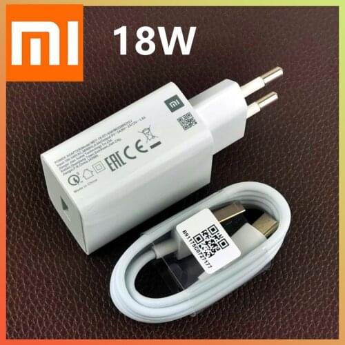 Original EU Xiaomi Redmi Note 8 Pro Fast Charger 18W Usb Power Adapter Quick Charge MI A3 9T Redmi Note 9s Mi 10 Lite Smartphone