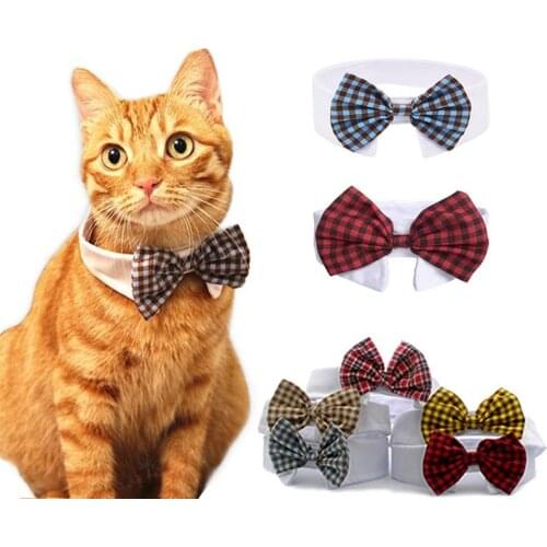 Pet Collar Personality Bow Pet Dog Cat Collar Breathable Small Medium Large Pet Dog Cat Collar Adjustable Cotton Pet Collar