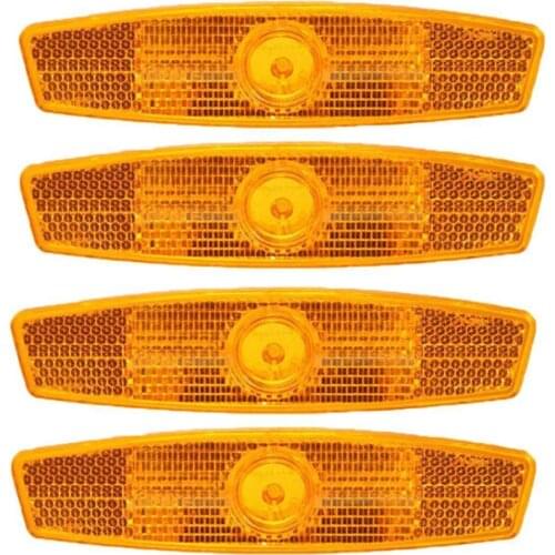 4pcs Bicycle Reflector Safety Reflectors Rim Reflectors Reflective Light Bicycle Home Backpack Motorcycle For Truck I4N5
