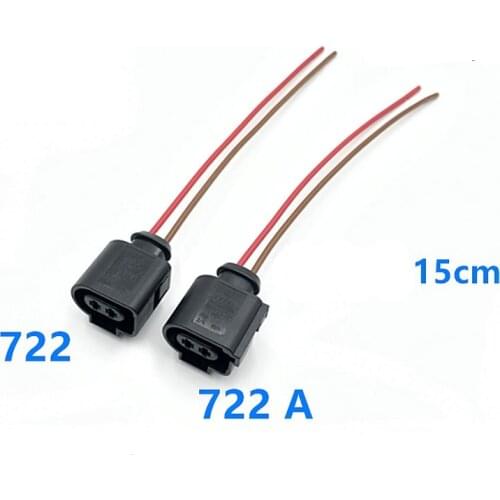 Apply to automobile Fog lamp Supercharger Water jet motor socket Carbon Tank Solenoid Valve Plug 2P hole 1J0 973 722/722A