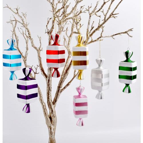 Festive decorations Painted candy ornaments Christmas tree window dress up pendants Wedding party scene decorations