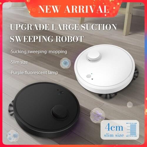 1200Pa Robot Vacuum Cleaner 3 In 1 Automatic Suction Sweeping Mopping Robot For Dry Wet Smart Floor Cleaning Machine 70 Min Work
