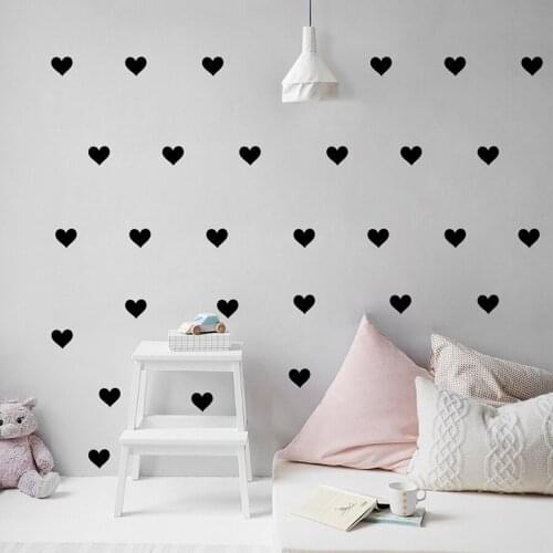 Removable Wallpaper Little Hearts Wall Stickers Wall Decals for living room Baby Girl Room bedroom home wall decoration