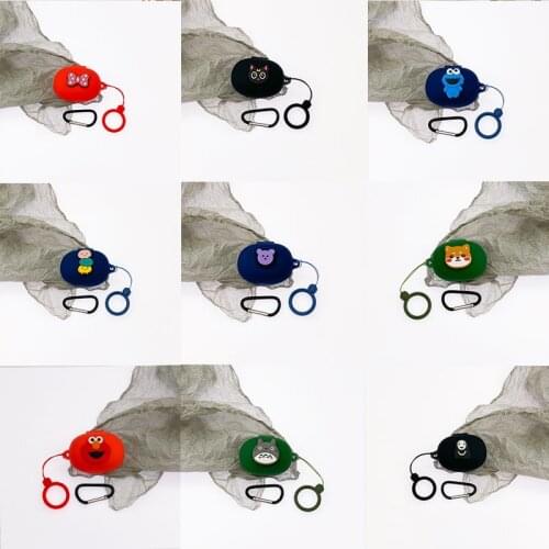 Cute Protective Cover Silicone Case For realme Buds Q TWS Wireless Earphone Soft Washable Dust-proof Protector For Realme Buds Q