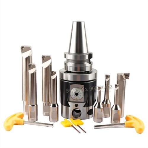 Quality Precision NBH2084 8-280mm Boring Head System BT40 M16 Holder +8pcs 20mm Boring Bar Boring rang 8-280mm Boring Tool Set