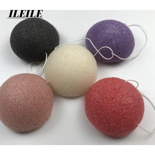 6 Colors Natural Konjac Konnyaku cosmetic puff Facial sponge Face Cleanse Washing Facial Care Face Powder Makeup Tools