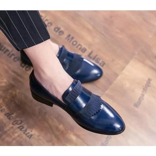 Men Shoes New Fashion High Quality Pu Leather Tassel Shoe Handmade Casual Formal Stylish Loafers Shoe Zapatos De Hombre 4M985