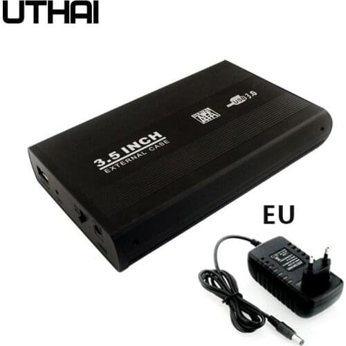 Q07 3.5 Inch SATA To USB 3.0 Desktop Aluminum Alloy Strong Heat Dissipation Hard Drive Enclosure External Mobile HDD Enclosure