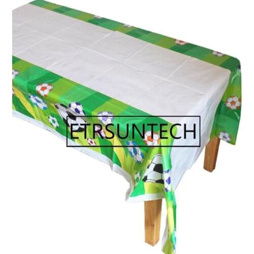 100pcs Soccer Theme Tablecover Boys Favors Party Football Theme Birthday Tablecloth Plastic Kids Decoration Supplies