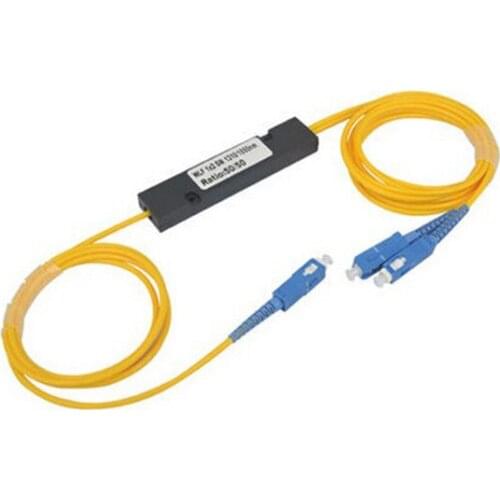 2m Ftth SC UPC 1X2 PLC Singlemode FBT Optical Coupler Fiber Optical Splitter