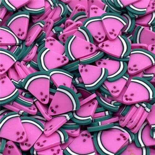20Pcs/lot 20mm Watermelon Beads Flakes Clay Beads Polymer Spacer Beads For Jewelry Making DIY Bracelet Hairpin #A89-17