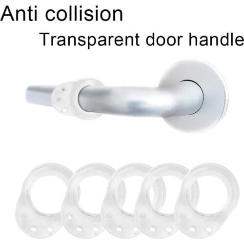 5 Pcs Handle Bumper Silicone Door Stop O-Shaped Efficient No Drilling Required Soft Convenience Wall Protector