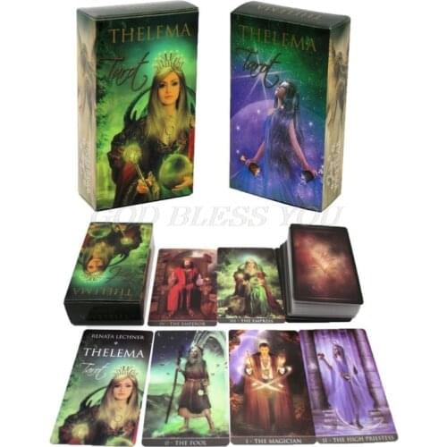 78 Cards Deck Thelema Tarot English Oracle Playing Card Family Party Board Game Drop Shipping