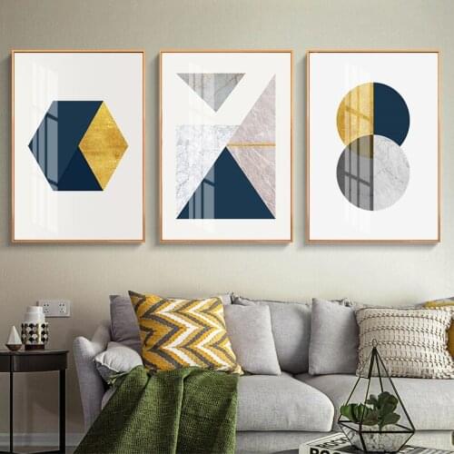 Abstract Geometry Blending Canvas Painting Posters and Prints Wall Pictures for Living Room Modern Decoration for Bedroom Aisle