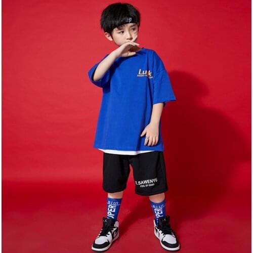 Kids Hip Hop Clothing Oversized Tshirt Tops Streetwear Summer Shorts for Girls Boys Carnival Jazz Dance Costume Stage Clothes
