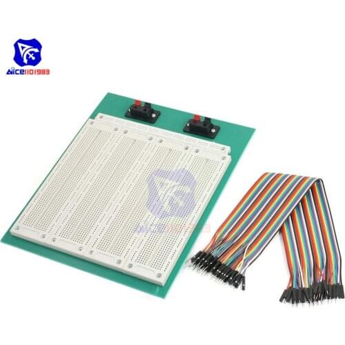 Diymore SYB-500 Solderless PCB Testing Breadboard 40Pin M/M Jumper Wire MB102 Power Supply Module 65PCS Jumper Cable Kit