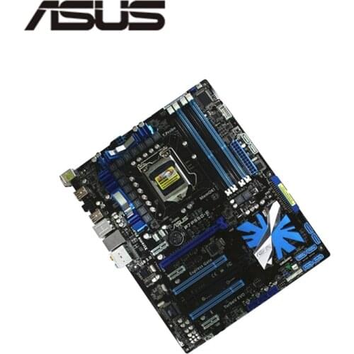 For ASUS P7P55D-E Motherboard LGA 1156 DDR3 16GB For Intel P55 P7P55 Desktop Mainboard SATA II PCI-E X16 Used AMI BIOS
