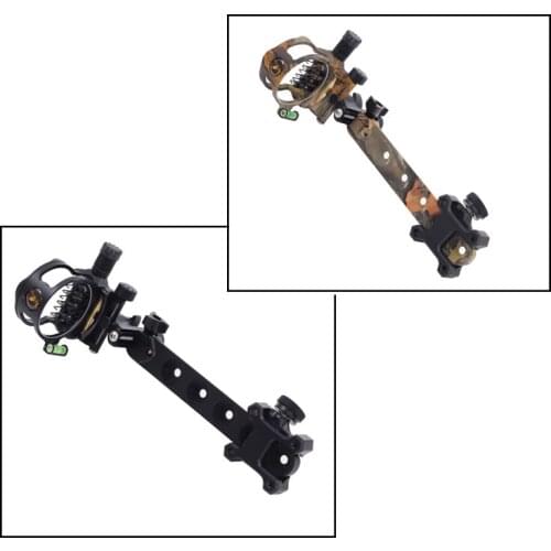 For Outdoor Hunting Shooting 7 Pins Compound Adjust Optical Fiber Left Right Hand with Light Bow Sight 8 Times Lens