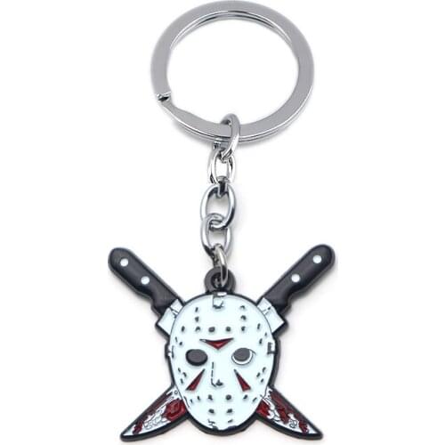DZ1781 Halloween 90s Horror Movie Charm Pendant Car Keychains Key Chain Keys Ring Key Holder Creativity Charm Jewelry Gifts