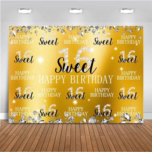Birthday Party Photography Backdrop sweet 16 birthday party step repeat photophone customize backdrops photo photozone