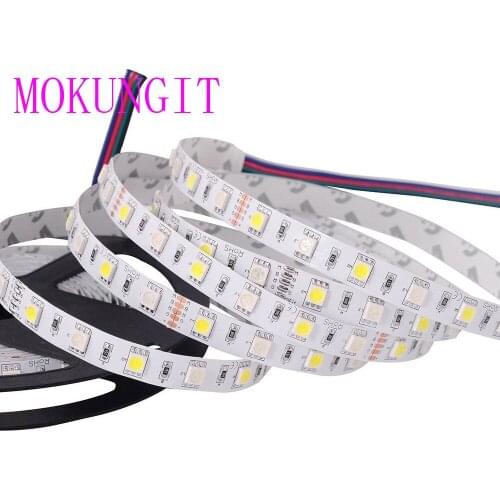 5M DC12V RGBW 5050 SMD LED strip Light RGB+CW(RGB+Cool White) RGB+WW( RGB+Warm White) )60Leds/M 300 LEDS Flexible Strip Light