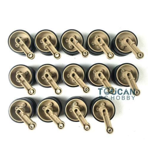 Heng Long 1/16 M1A2 Abrams Metal Road Wheels Suspension Bars 3918 Desert Yellow TH00558-SMT4