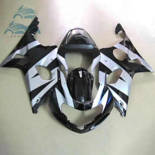 Customized Fairing kits for SUZUKI 2000-2002 GSXR1000 K2 motorcycle ABS fairings kit 00 01 02 GSXR 1000 silver black bodywork