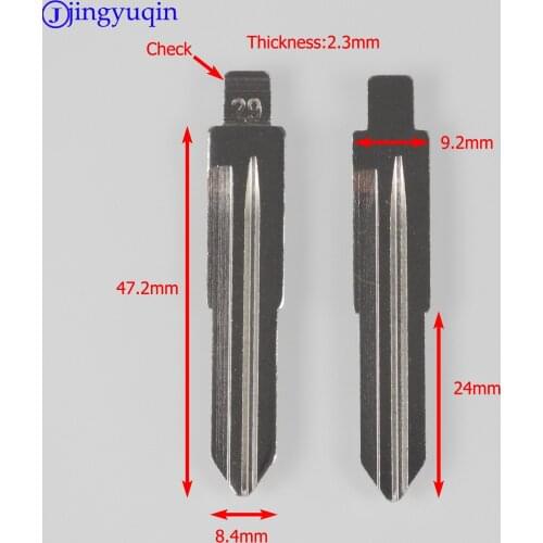 Jingyuqin 10PCS for Hyundai Sotana Refine Remote New Arrival HU83 Blank Key Replacement Uncut Blade Key Blank Car-styling